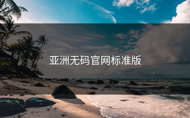 亚洲无码官网标准版
